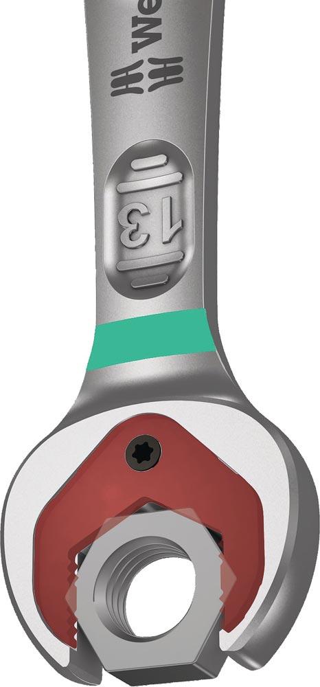 Maulringratschenschlüssel Joker Schlüsselweite 18 mm Länge 234 mm umschaltbar, Ringseite 15 