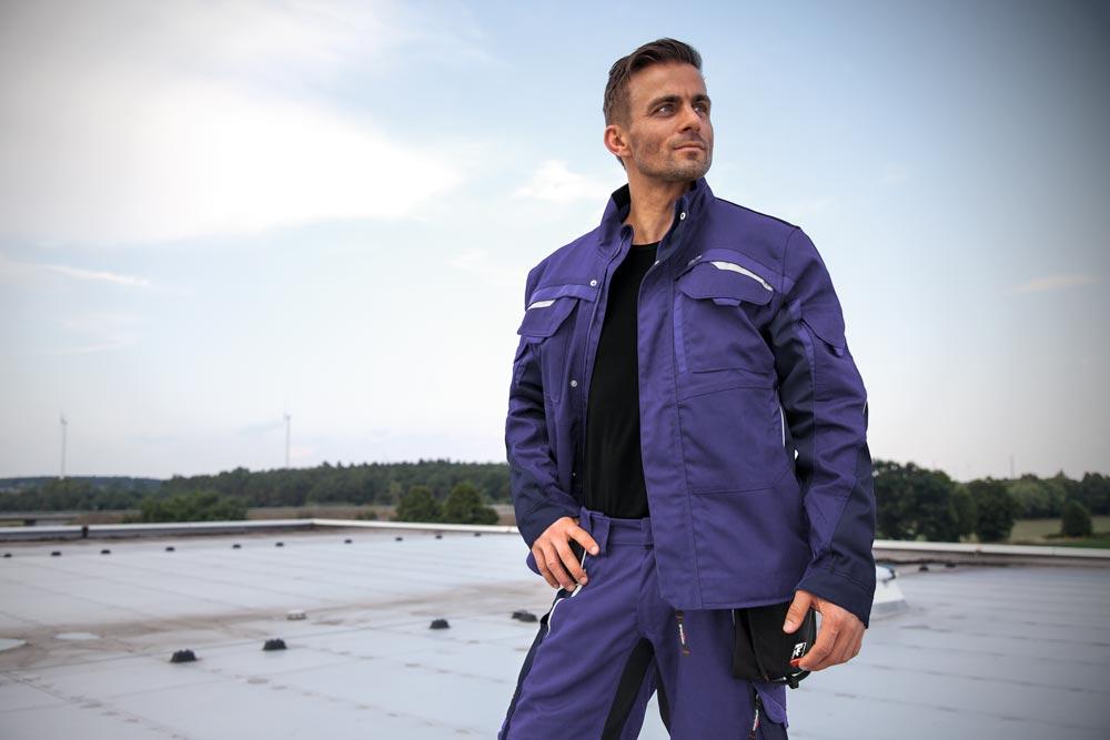 Herren Bundjacke Iron, Farbe grün/warngelb, Gr. M (46/48)