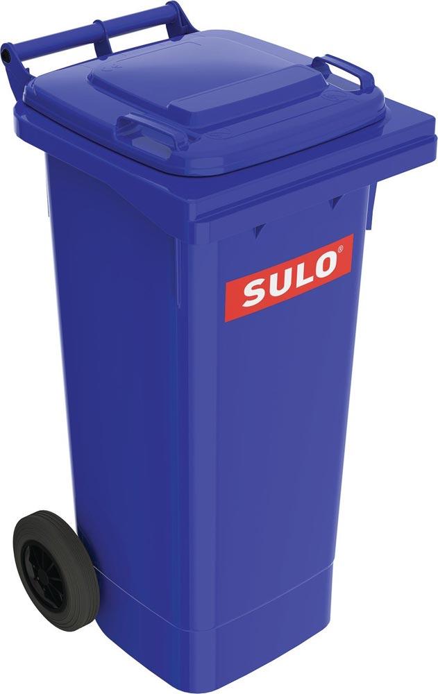 Müllgroßbehälter 80 l HDPE blau fahrbar, nach EN 840