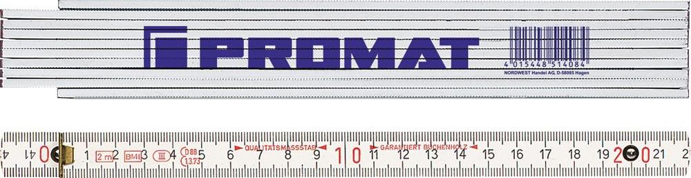 Gliedermaßstab Länge 2 m mm/cm EG III Buche weiß