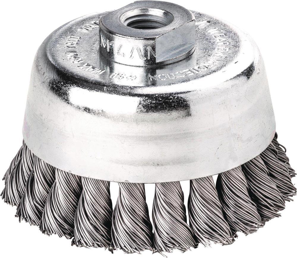 Topfbürste Ø 65 mm M14 Drahtstärke 0,35 mm Stahl 12500 min- 1 Topfbürste Ø 65 mm M14 Drahtstärke 0,35 mm Stahl 12500 min- 1