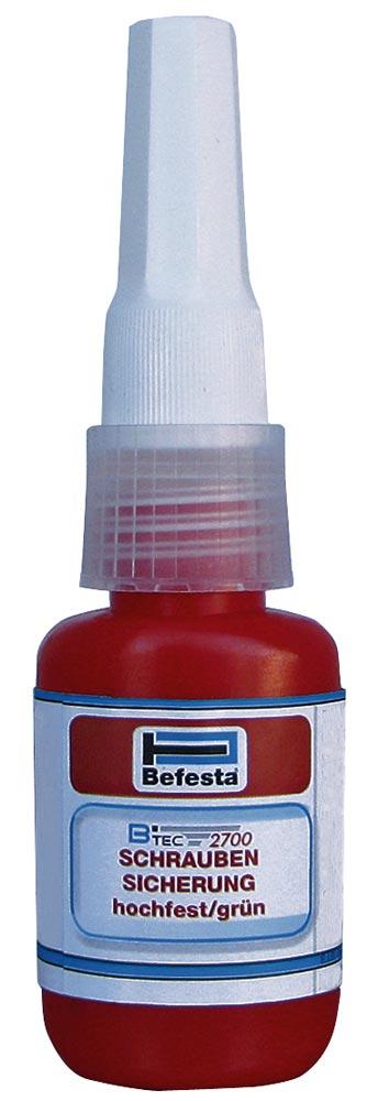 Schraubensicherung Btec 2700, 10 ml-Flasche, hochfest, Edelstahl, grün