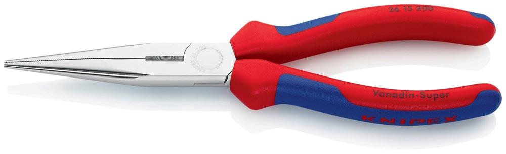Flachrundzange Länge 200 mm verchromt gerade Mehrkomponenten-Hüllen Flachrundzange Länge 200 mm verchromt gerade Mehrkomponenten-Hüllen
