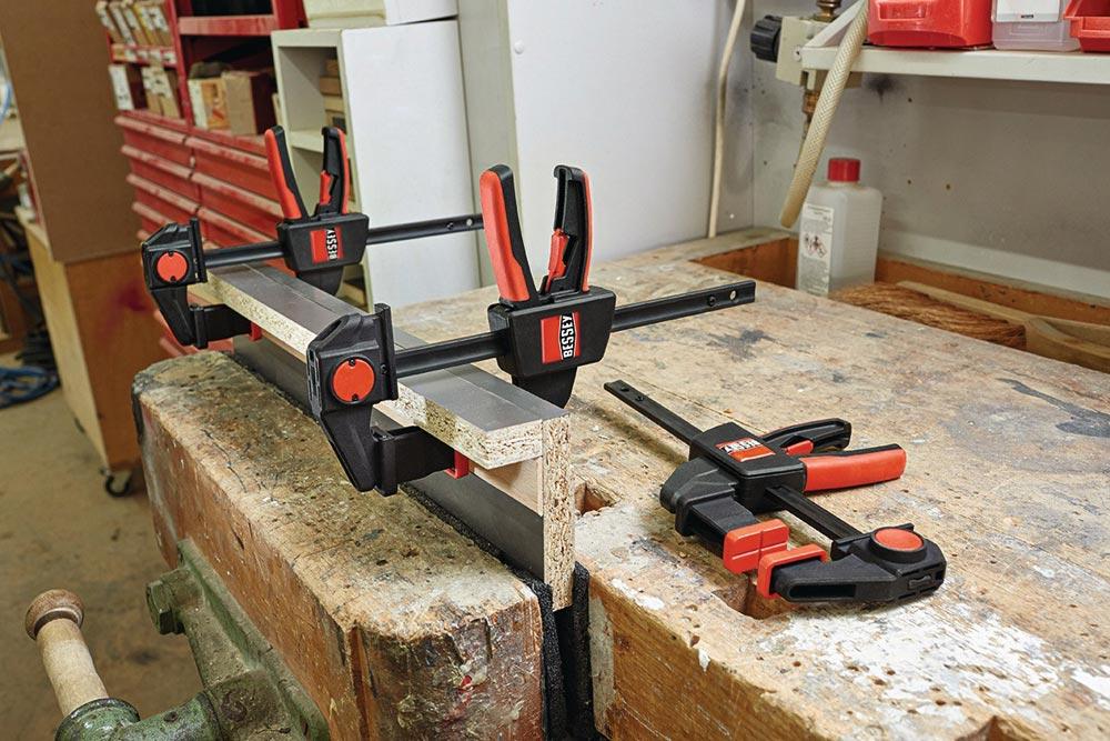 Einhandtischzwinge EZR15-6SET Spannweite 150 mm Ausladung 60 mm Spreizweite 130 - 320 mm