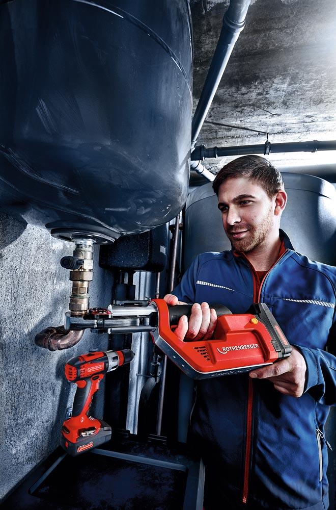 Rothenberger Akku-Presswerkzeug ROMAX Compact TT im Koffer (o. Akku/Ladegerät)
