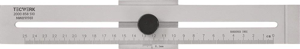 Streichmaß mit flachem Schieber INOX TECWERK TW 5677699
