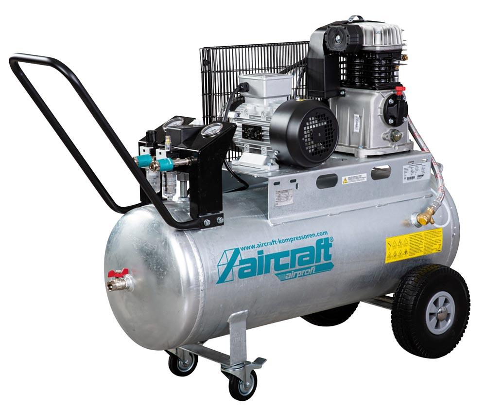 AIRCRAFT Mobiler Kolbenkompressor mit Riemenantrieb AIRPROFI 503/100 P