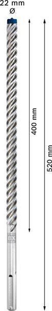 Hammerbohrer Expert SDS max-8X Ø 22 mm Arbeits-L.400 mm L.520 mm SDS-max 1 Stück