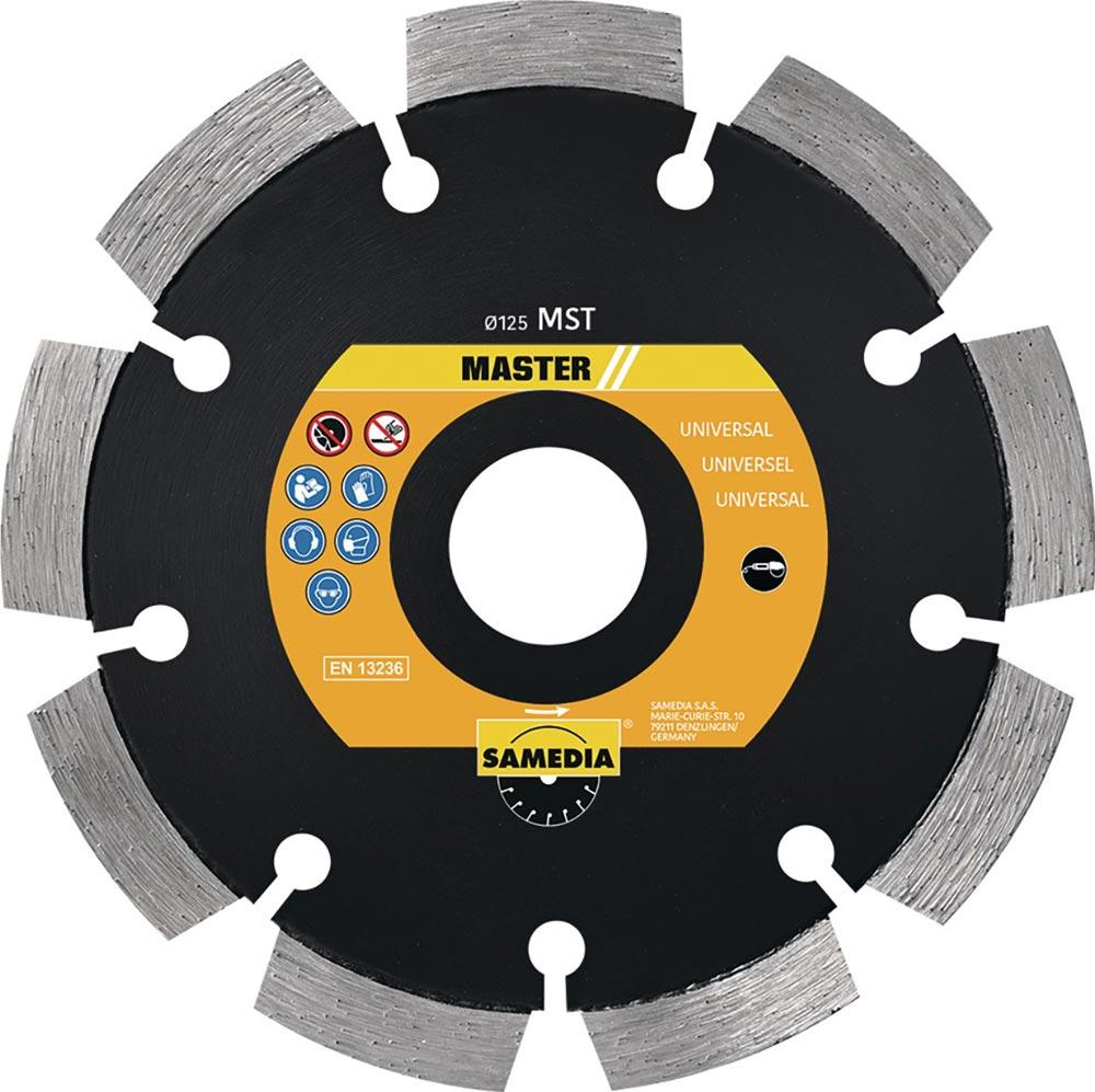 Diamanttrennscheibe MST Ø 125 mm Bohrung 22,23 mm lasergeschweißt Segmenthöhe 11 mm Segmentstärke 2,4 mm