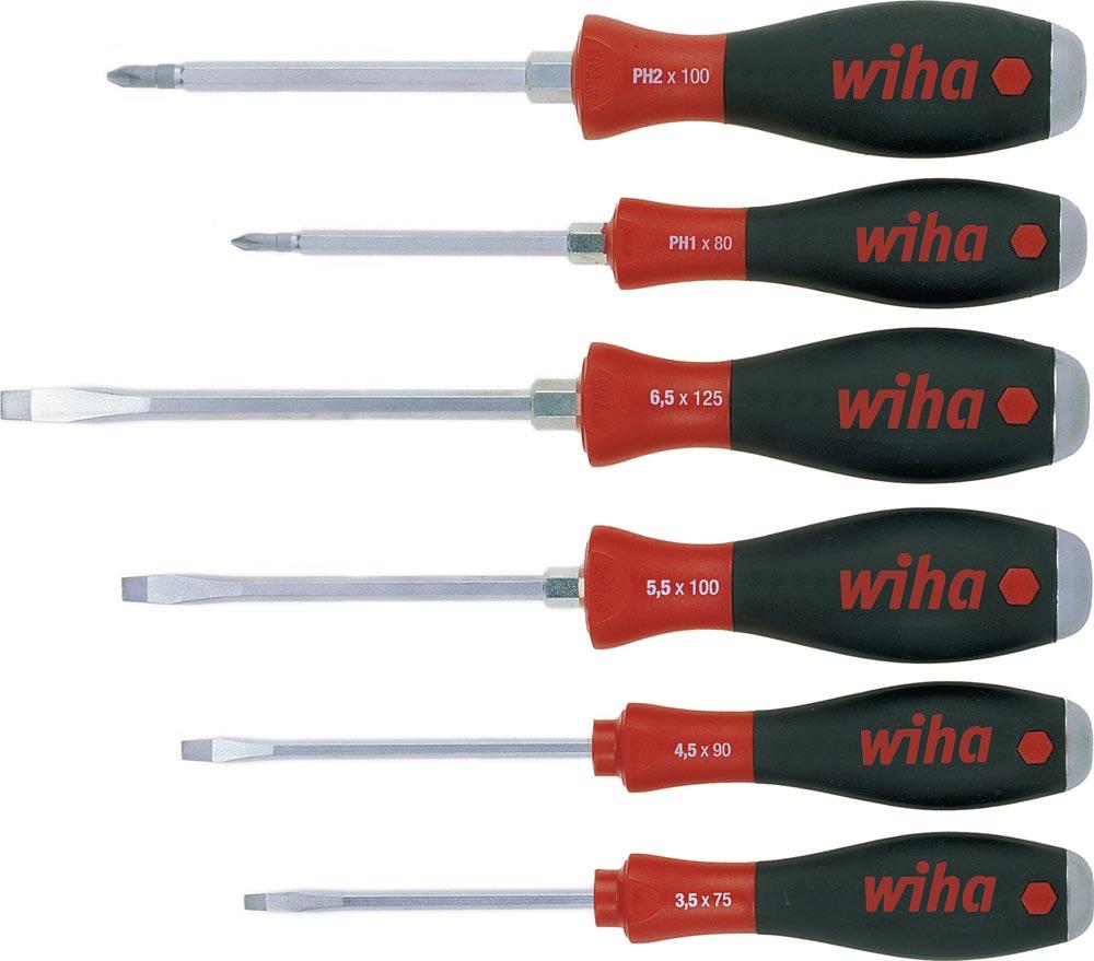 Schraubendrehersatz 530 HK6 6-teilig Schlitz / PH Mehrkomponentengriffen 6-Kant-Klinge / Ansatz Schraubendrehersatz 530 HK6 6-teilig Schlitz / PH Mehrkomponentengriffen 6-Kant-Klinge / Ansatz