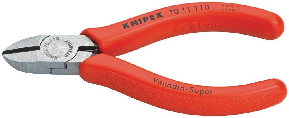 Seitenschneider Länge 110 mm Kopf verchromt Mehrkomponenten-Hüllen max. 1,2 mm Seitenschneider Länge 110 mm Kopf verchromt Mehrkomponenten-Hüllen max. 1,2 mm