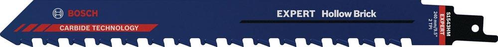 Säbelsägeblatt Expert Hollow Brick Länge 300 mm Breite 50 mm Zahnteilung TPI 2 12,7 mm S-Schaft 1 Stück / Karte