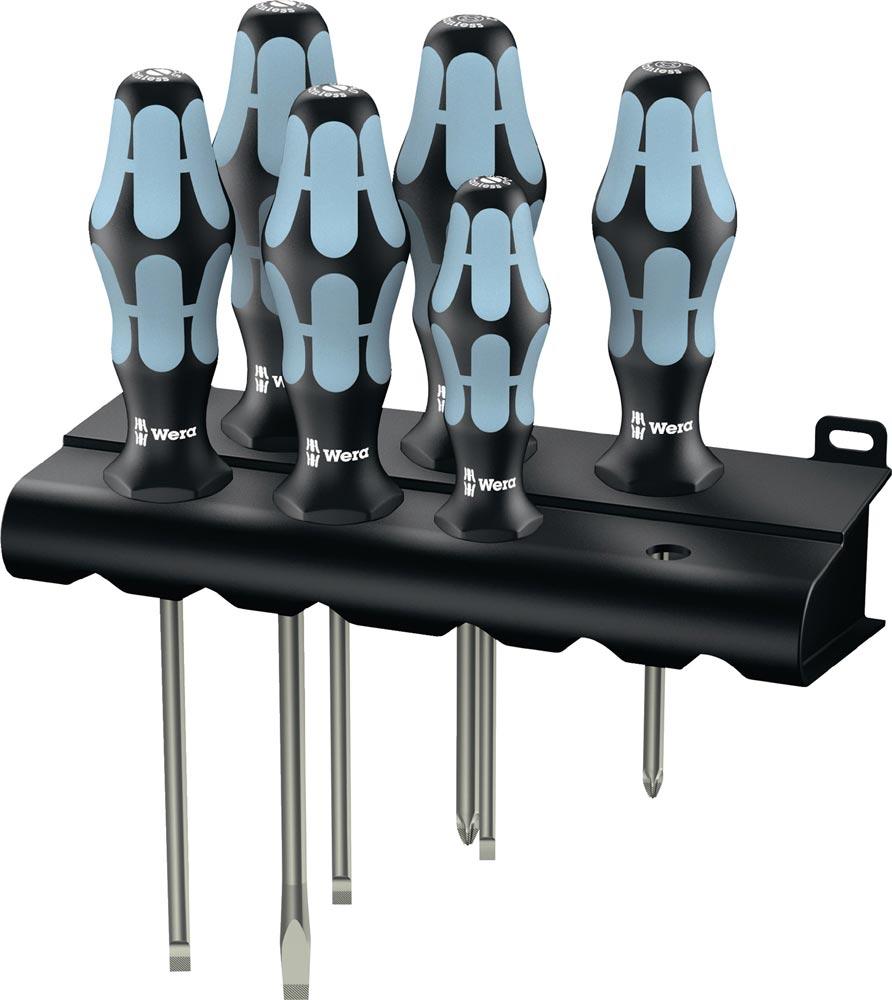 Edelstahlschraubendrehersatz 2224/3350/3355/6 6-teilig Schlitz / PH / PZD Rundklinge 2-Komponentengriff Edelstahlschraubendrehersatz 2224/3350/3355/6 6-teilig Schlitz / PH / PZD Rundklinge 2-Komponentengriff