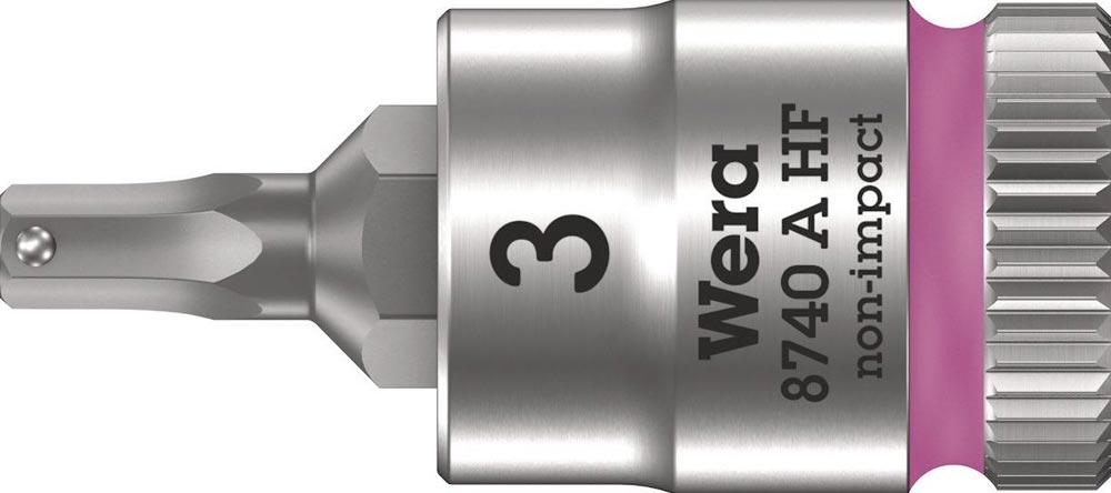 Steckschlüsseleinsatz 8740 A HF 1/4  Schlüsselweite 3 mm Länge 28 mm
