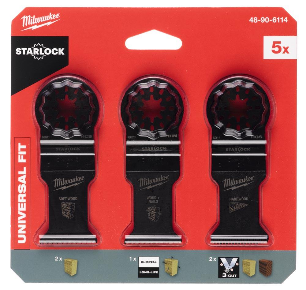 Multitool Starlock Zubehör-Set Holz 5-teilig