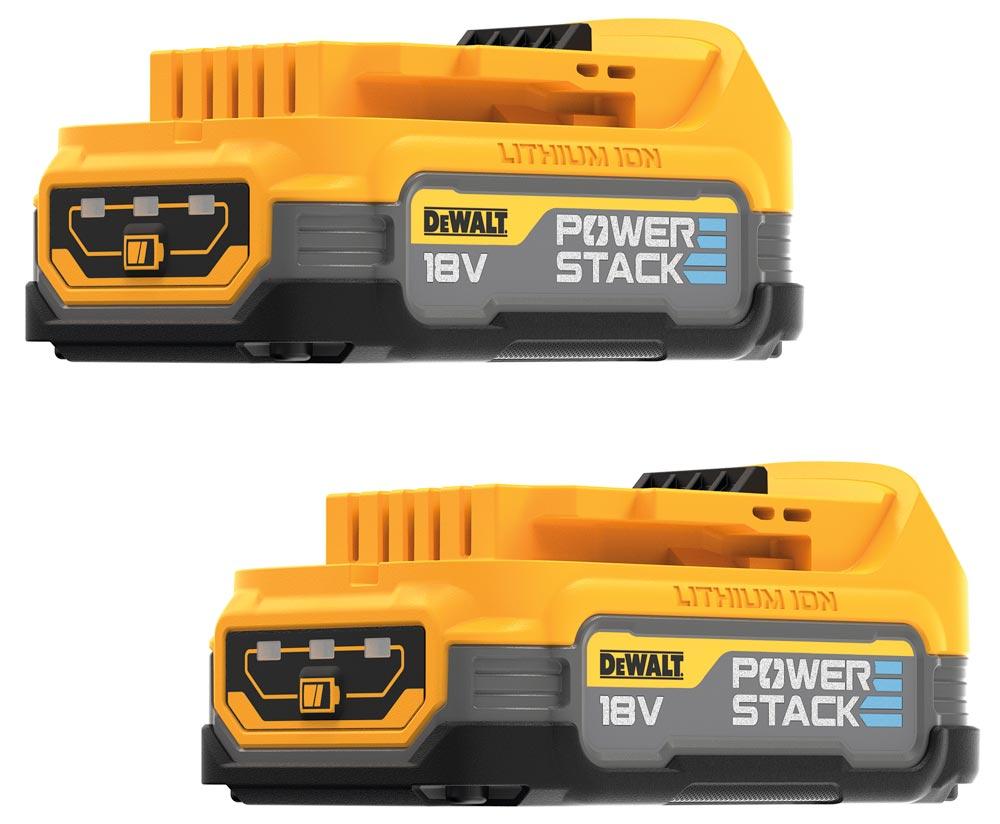 DEWALT Powerstack Akku, 18V / 1,7Ah, 2er-Set DCBP034E2-XJ