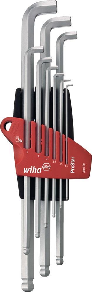 Winkelschraubendrehersatz 369T S9 9-teilig ProStar-Halter SW 1,5 - 10 mm lang Kugelkopf CV-Stahl Winkelschraubendrehersatz 369T S9 9-teilig ProStar-Halter SW 1,5 - 10 mm lang Kugelkopf CV-Stahl