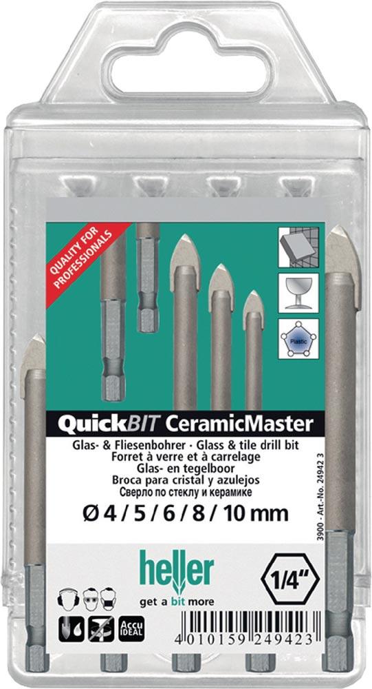 Bohrersatz QuickBit® Ceramik Master 5-teilig Ø 4, 5, 6, 8, 10 mm Schaft 6 kant Bohrersatz QuickBit® Ceramik Master 5-teilig Ø 4, 5, 6, 8, 10 mm Schaft 6 kant