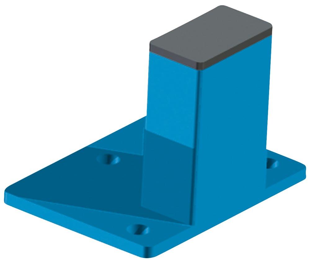 BASIC-Mittelpfosten, Höhe 2200 mm, RAL 5012 lichtblau