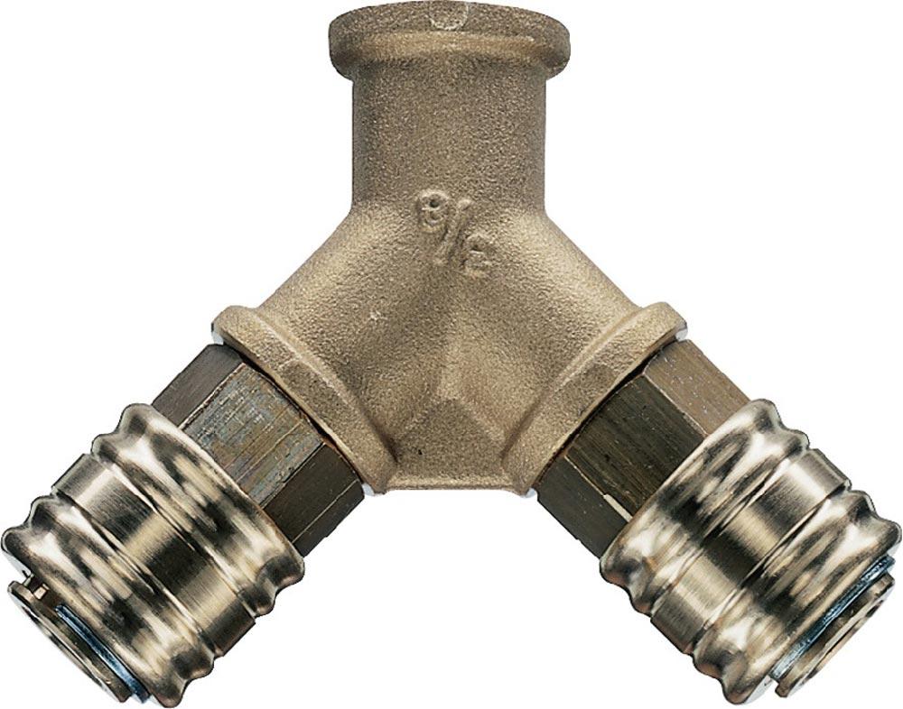 Verteiler Gewinde G 1/2 /19,17 mm DN 7,2, Innengewinde, 2 Kupplungen Verteiler Gewinde G 1/2 /19,17 mm DN 7,2, Innengewinde, 2 Kupplungen