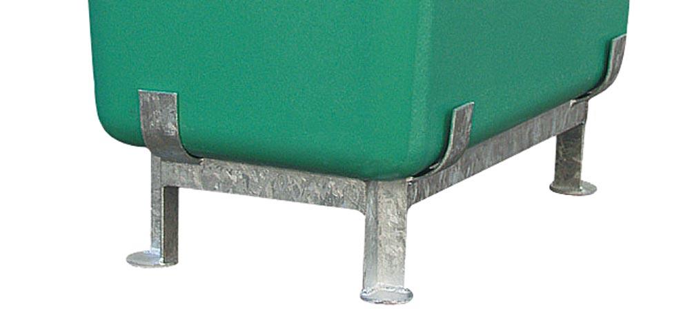 GFK-Rechteckbehälter, mit Staplertaschen, Volumen 1500 l, LxBxH oben auß/inn 1820/1680x1390/1250x810/800 mm, Farbe grau