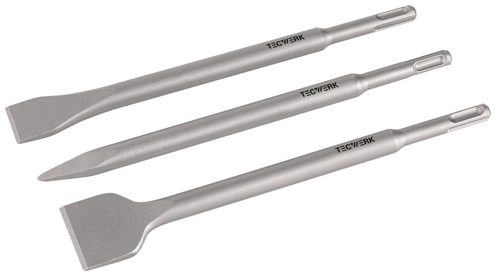 Einsteckwerkzeugset SDS-plus 3-teilig in Kunststoffbox Länge 250 mm KU-Box