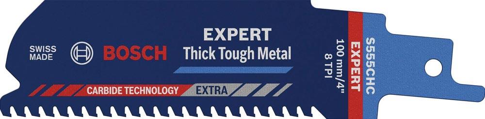 Säbelsägeblatt Expert Thick Tough Metal Länge 150 mm Breite 25 mm Zahnteilung TPI 8 3 mm S-Schaft 1 Stück / Karte