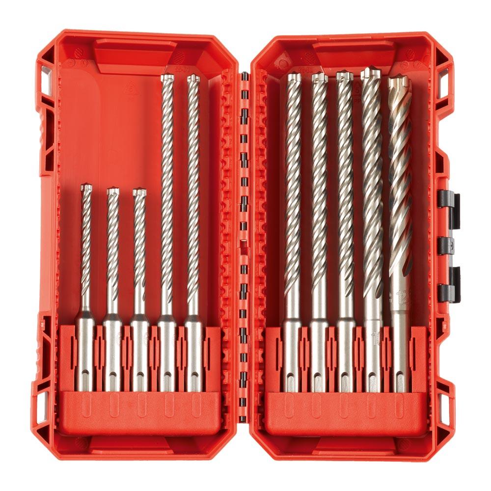 Hammerbohrersatz  MX4 10-teilig SDS-plus Kunststoffbox