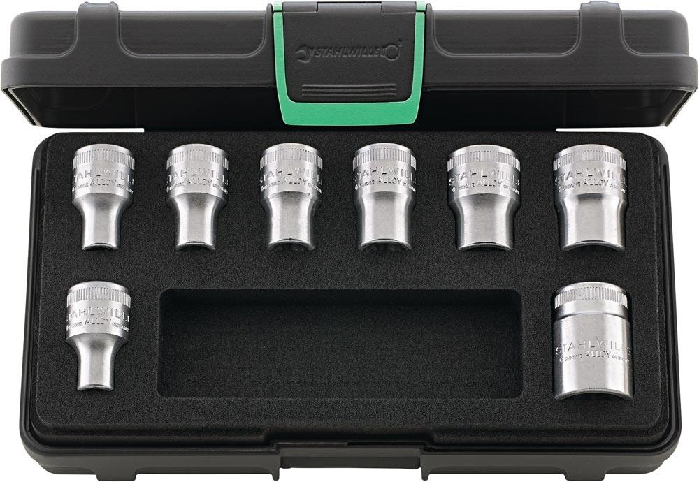 Steckschlüsselsatz 50TX/8 8-teilig 1/2  für Außen-TORX®-Schrauben Steckschlüsselsatz 50TX/8 8-teilig 1/2  für Außen-TORX®-Schrauben