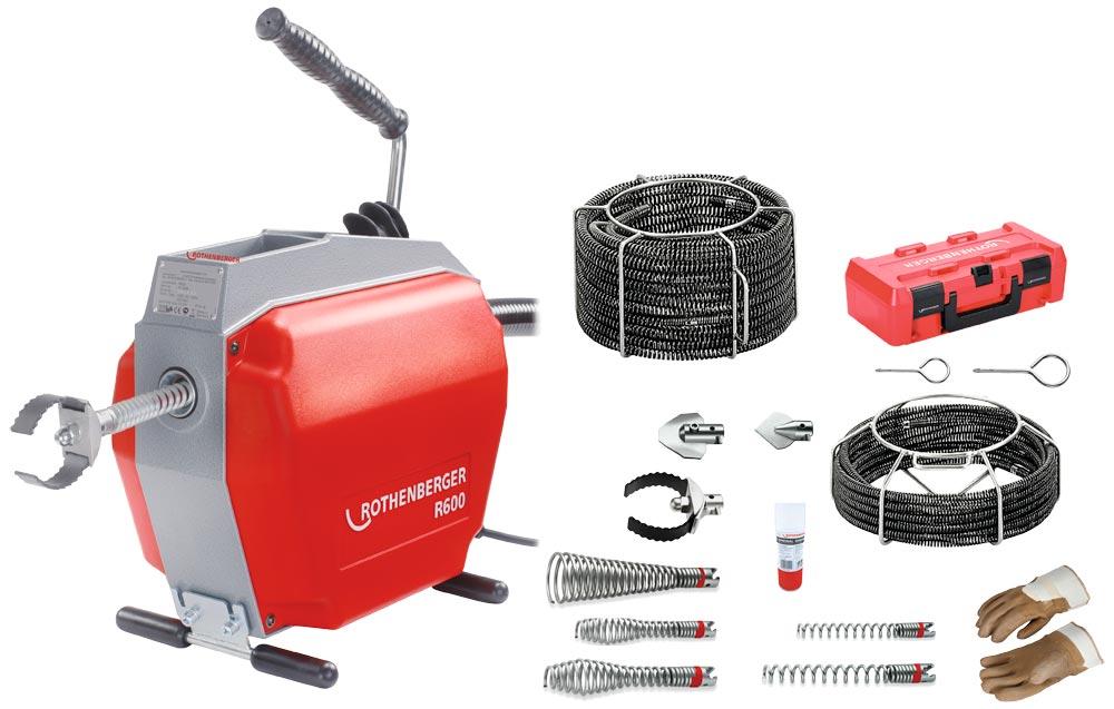 Rohrreinigungsmaschine R 600 Set inkl. Saugdruckreiniger ROPUMP®