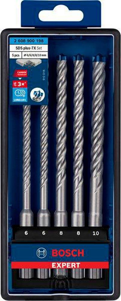 Hammerbohrer-Satz Expert SDS plus-7X 5- teilig SDS Plus Kunststoffkassette mit Euroloch