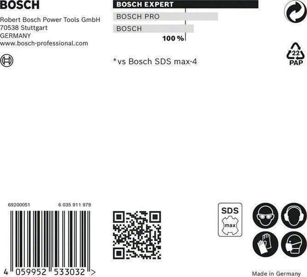 Hammerbohrer Expert SDS max-8X Ø 20 mm Arbeits-L.400 mm L.520 mm SDS-max 1 Stück Hammerbohrer Expert SDS max-8X Ø 20 mm Arbeits-L.400 mm L.520 mm SDS-max 1 Stück