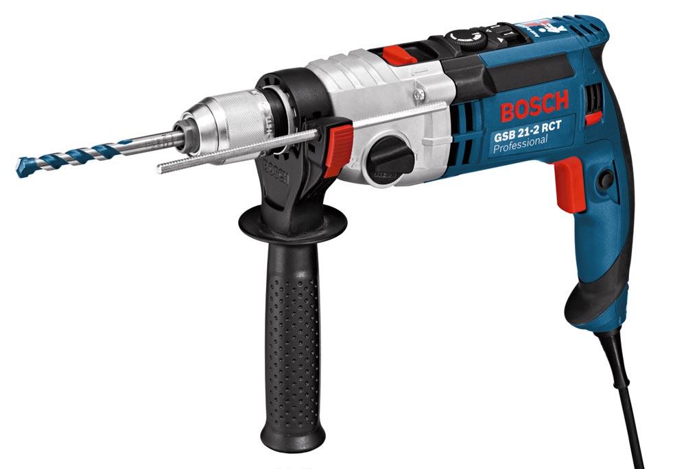 BOSCH Schlagbohrmaschine GSB 21-2 RCT (1300 Watt) mit SSBF im Koffer