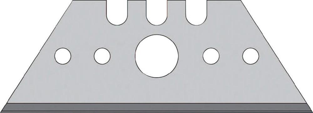 Trapezklinge L52xB18,7xS0,65mm mit Lochung 50 Stück / Spender