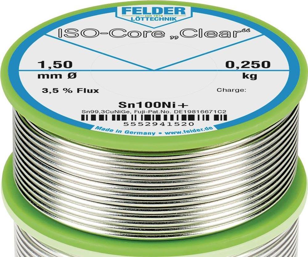 Lötdraht ISO-Core® Clear 1,5 mm 250 g Sn100Ni+