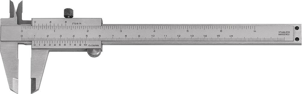 Taschenmessschieber DIN 862 150 mm mit Feststellschraube eckig parallaxfreie Ablesung