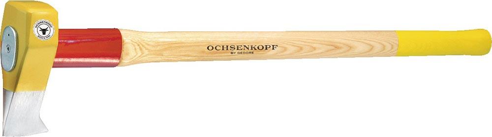 Holzspalthammer BIG-OX 3000 g große Schlagfläche, Nase Knauf Hickory