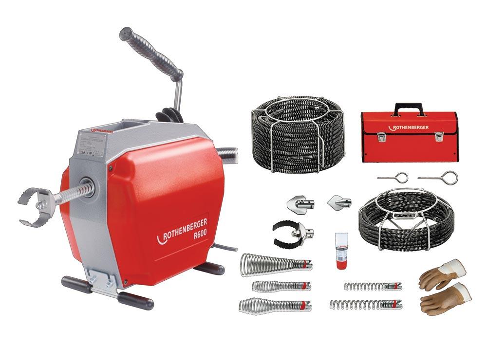 Rohrreinigungsmaschine R 600 Set 230 / 50 V / Hz 467 min- 690 W für Rohr-Ø 20 - 150 mm Rohrreinigungsmaschine R 600 Set 230 / 50 V / Hz 467 min- 690 W für Rohr-Ø 20 - 150 mm
