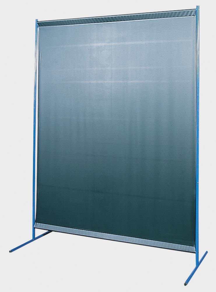1-teilg. Schutzwand, mit Folienvorhangbespannung, S9, dunkelgrün, matt, DIN EN 25980, BxH 1450x1900 mm, Bodenfreiheit 100 mm 1-teilg. Schutzwand, mit Folienvorhangbespannung, S9, dunkelgrün, matt, DIN EN 25980, BxH 1450x1900 mm, Bodenfreiheit 100 mm