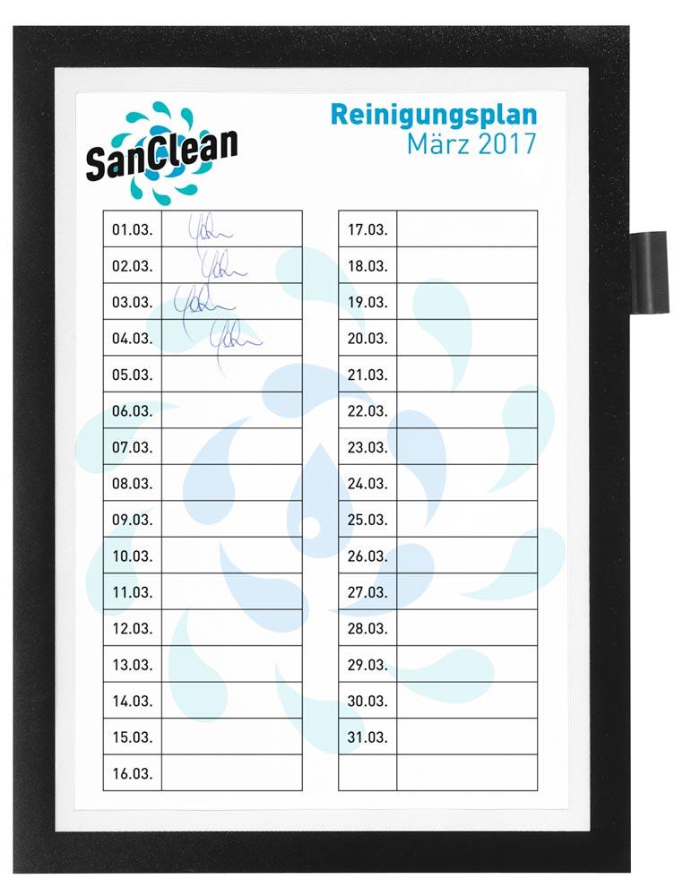 Inforahmen mit Stiftehalter, selbstklebend, DIN A4, BxH 210x297 mm, schwarz, VE 5 Stück