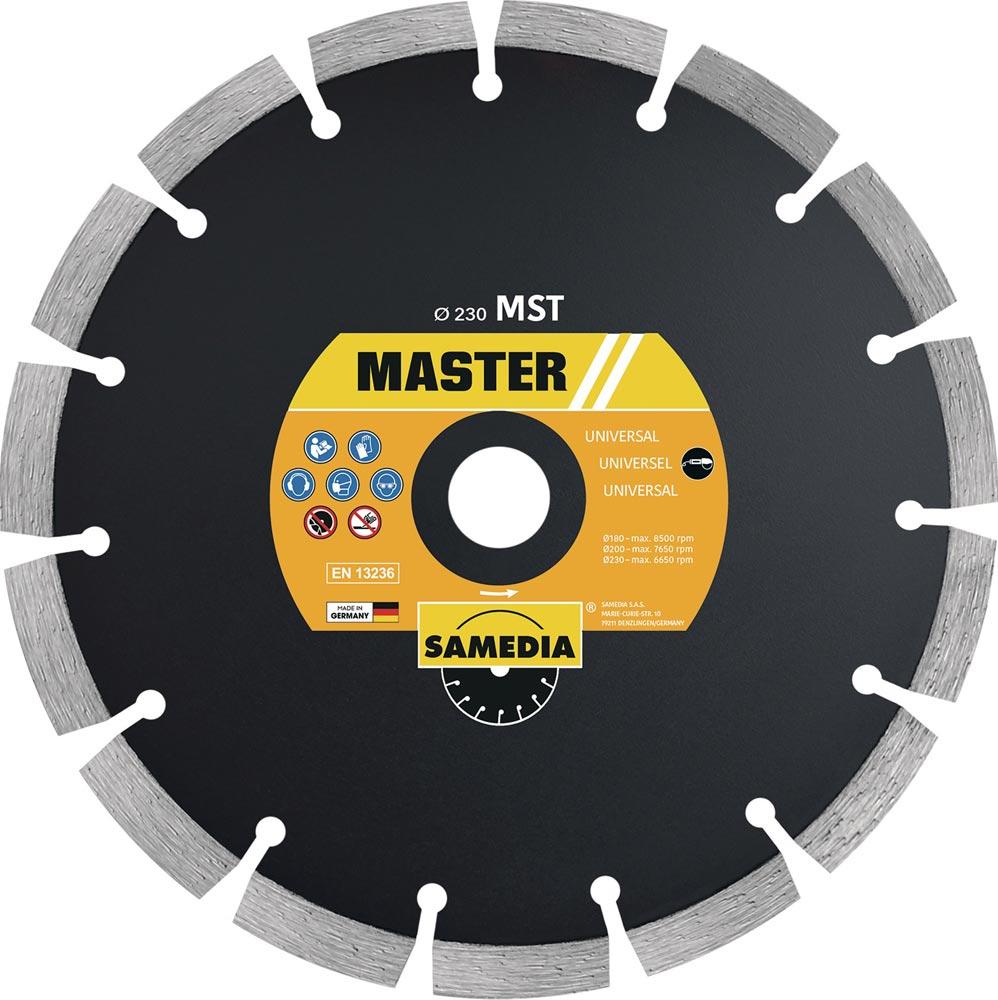 Diamanttrennscheibe MST Ø 230 mm Bohrung 22,23 mm lasergeschweißt Segmenthöhe 11 mm Segmentstärke 2,6 mm