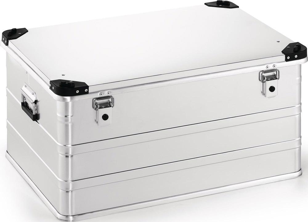 Aluminiumbox L782xB585xH410mm 157 l mit Klappverschluss und Stapelecken Aluminiumbox L782xB585xH410mm 157 l mit Klappverschluss und Stapelecken