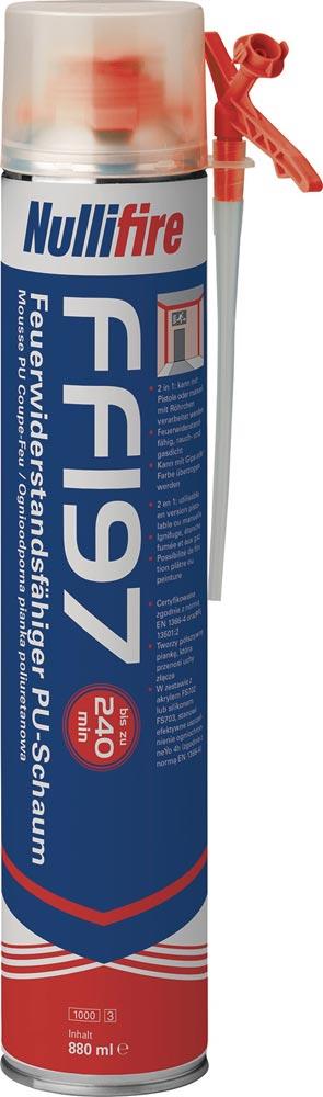 1K-Montageschaum FF197 880 ml B1 grau mit Einweghandschuhen Dose