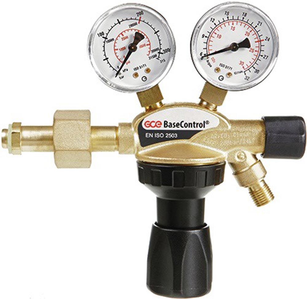 Flaschendruckminderer BaseControl Argon / CO 200 bar mit Ventil 24 l/min Flaschendruckminderer BaseControl Argon / CO 200 bar mit Ventil 24 l/min