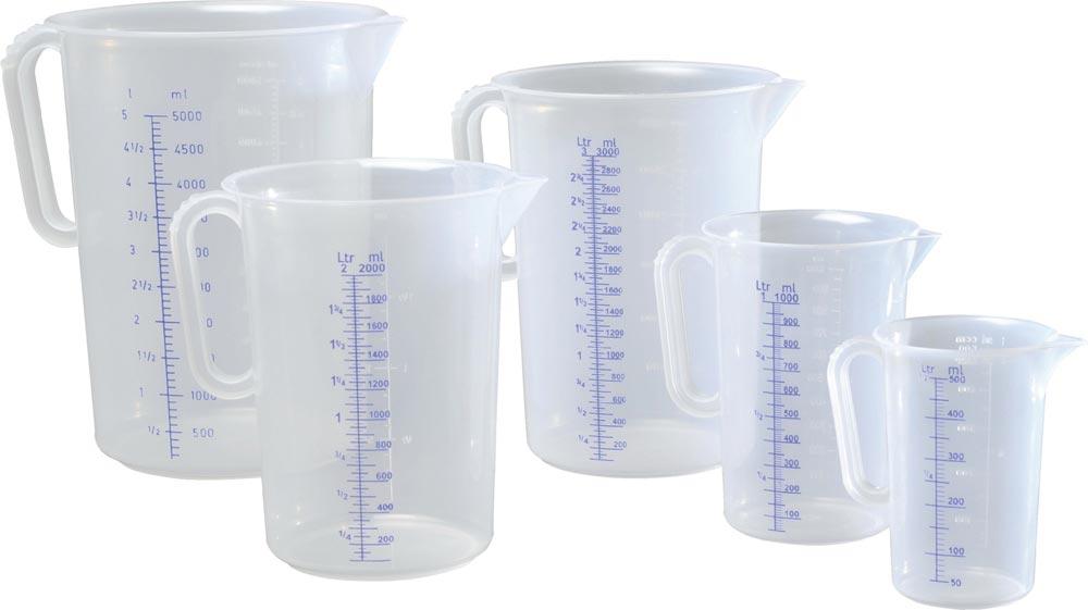 Messkanne 1000 ml Polypropylen transparent D117xH165mm Griff geschlossen Messkanne 1000 ml Polypropylen transparent D117xH165mm Griff geschlossen