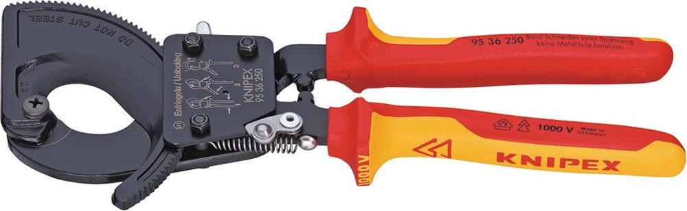Kabelschneider Gesamtlänge 250 mm max. 32 (240 mm) mm Mehrkomponenten-Hüllen VDE Kabelschneider Gesamtlänge 250 mm max. 32 (240 mm) mm Mehrkomponenten-Hüllen VDE