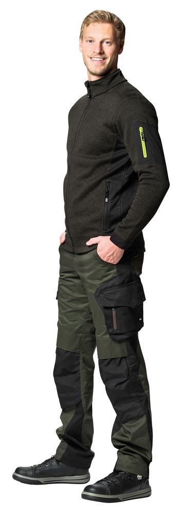 Strick-Fleecejacke CHRISTOPH Größe XL anthrazit/schwarz