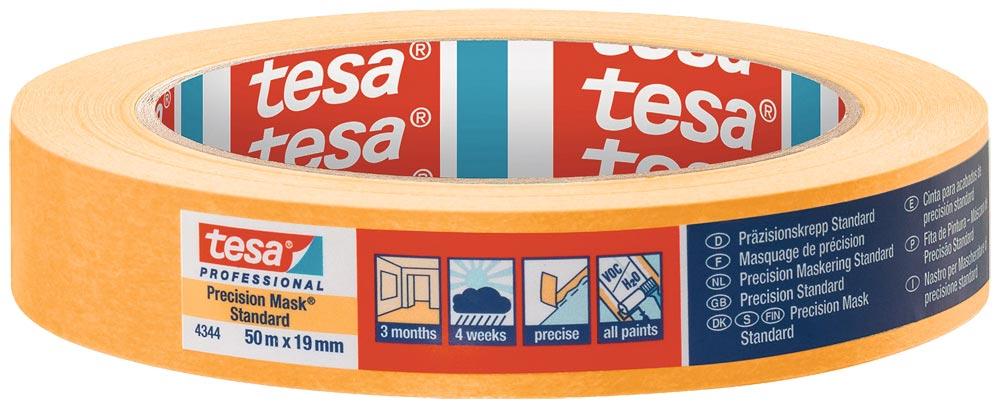 Präzisionskrepp 4344 Standard glatt hellbeige Länge 50 m Breite 50 mm Rolle