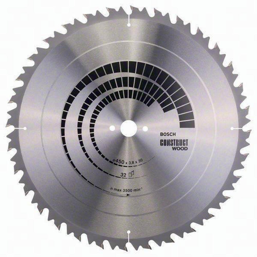 Kreissägeblatt Außen-Ø 450 mm Zähnezahl 32 WZ Bohrung 30 mm Schnittbreite 3,8 mm Hartmetall