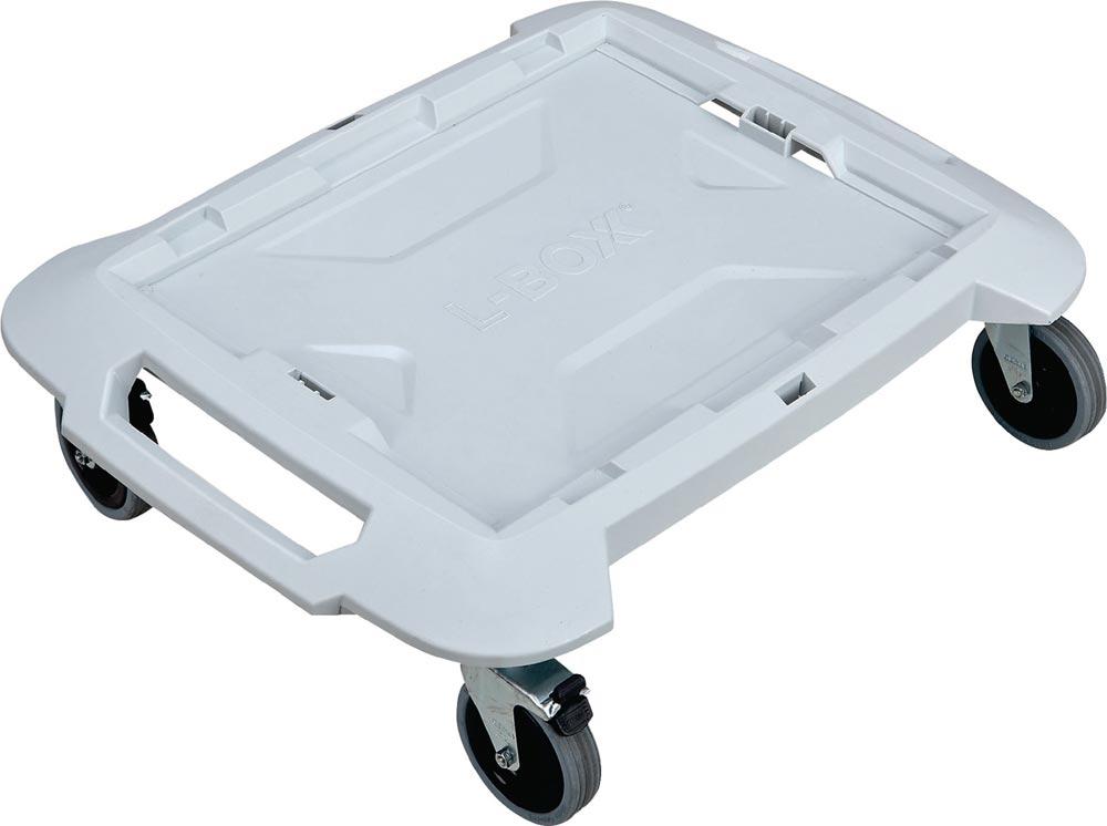 Transportroller L-BOXX® Trade Tragfähigkeit bis 100 kg L492xB646mm Kunststoff grau, weiß Transportroller L-BOXX® Trade Tragfähigkeit bis 100 kg L492xB646mm Kunststoff grau, weiß